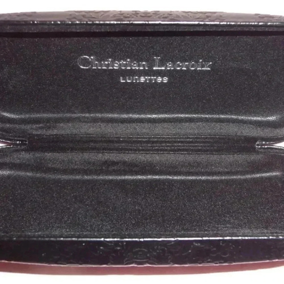 Christian Lacroix Women’s Black Embossed Sunglass Eyeglass Case main image 9